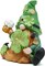 Green St. Patrick’s Day Handmade Gnome – 6" Resin Standing Figurine, Irish Elf Scandinavian Yule Nordic Style Spring & Holiday Indoor Home Décor (Green)